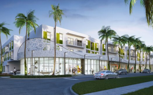 This is a retail space project. cutting-edge and versatile multi-use retail and office project strategically located in the vibrant heart of Hallandale Beach in South Florida.