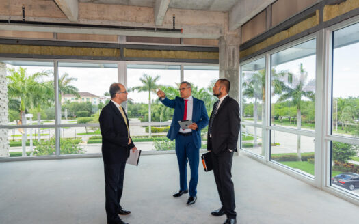 CMV Commercial agents meeting with South Florida business owners to analyze properties and identify ideal commercial real estate opportunities.